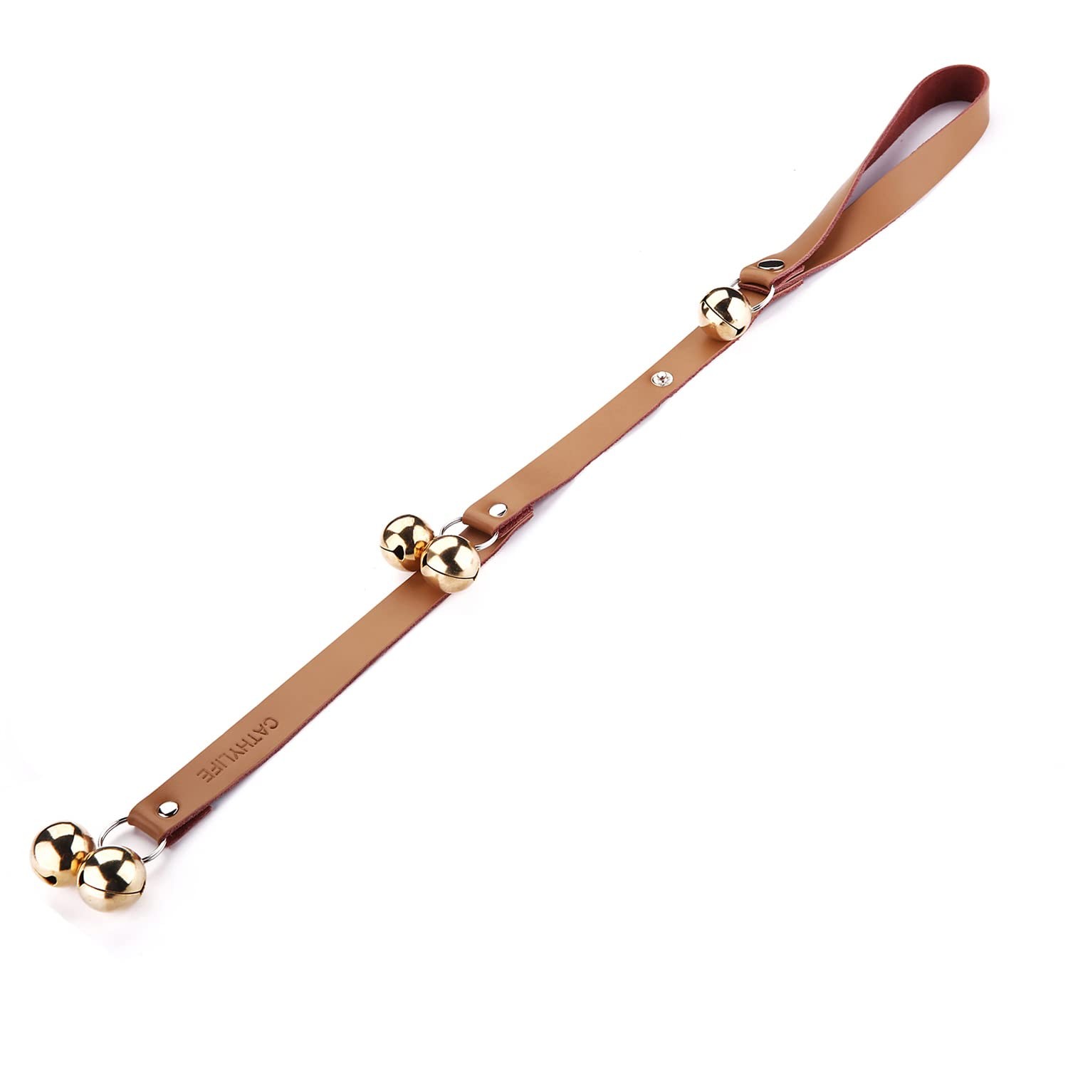 Leather Dog Doorbells for Door Knob/Potty Training/Go Outside, Length Adjustm...