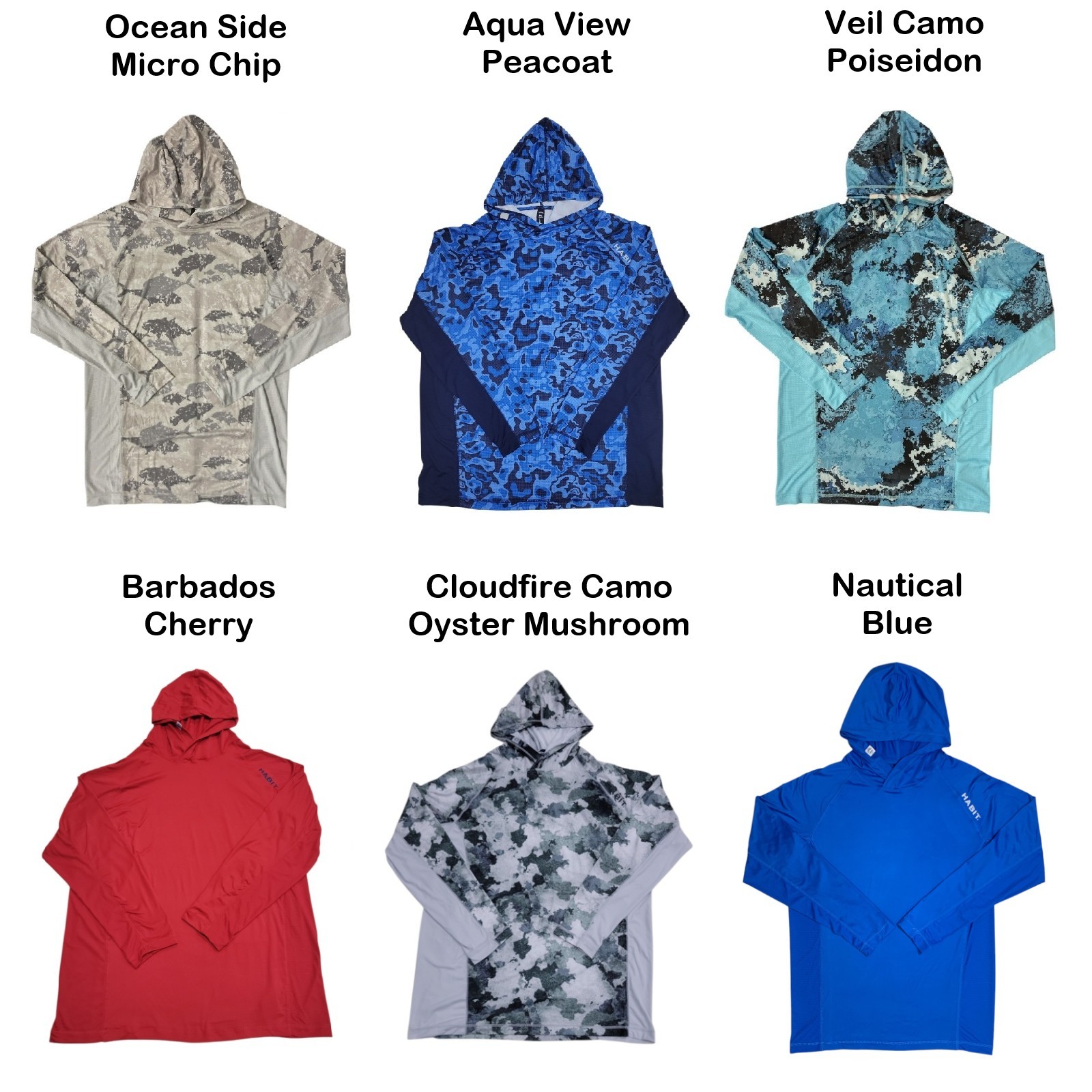 Habit Men's Summit View Hooded UPF 50+ Relaxed Fit Performance Layer