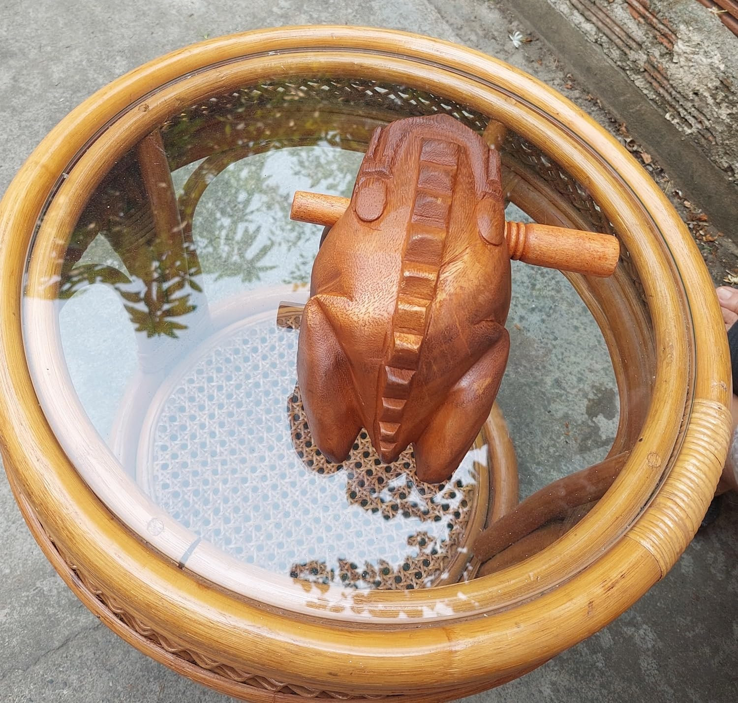 Extra Large 9" Wood Frog Guiro Rasp Percussion Instrument Tone Block Wooden Good