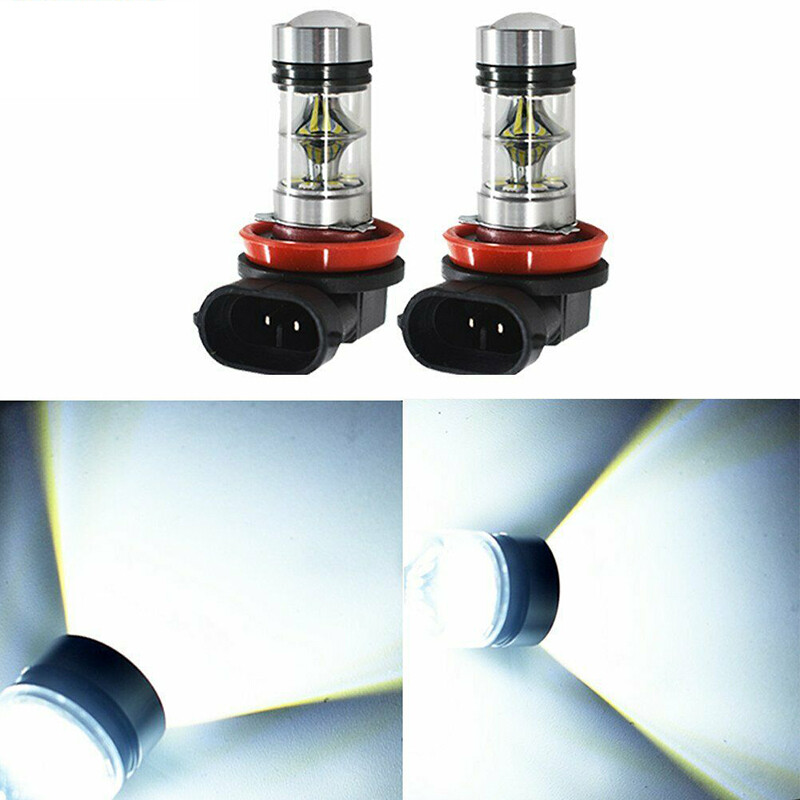 2x H8 H11 White LED Fog Light Bulbs For Nissan Altima Maxima Rogue Sentra Titan