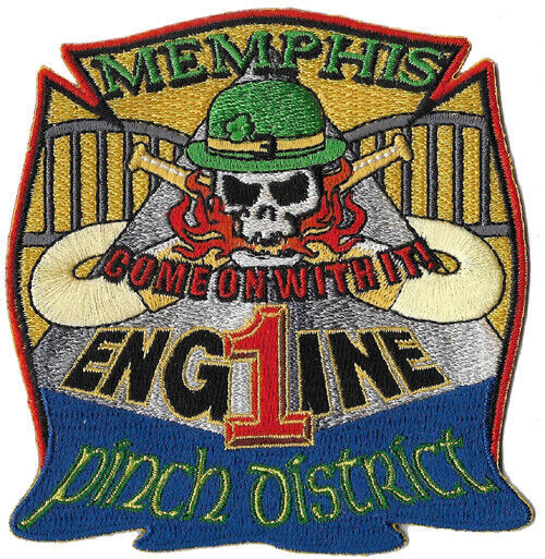 Memphis Engine 1 / Come On With It Pinch District NEW  Skull Fire Patch