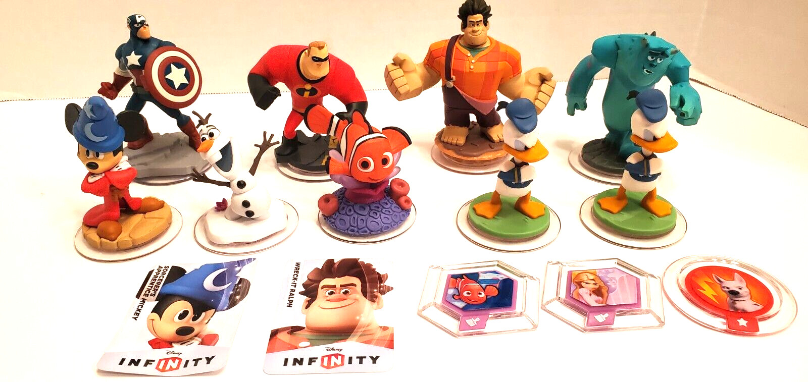 Disney Infinity 2.0 Figures Mickey Captain America Nemo Ralph Mr Incredible