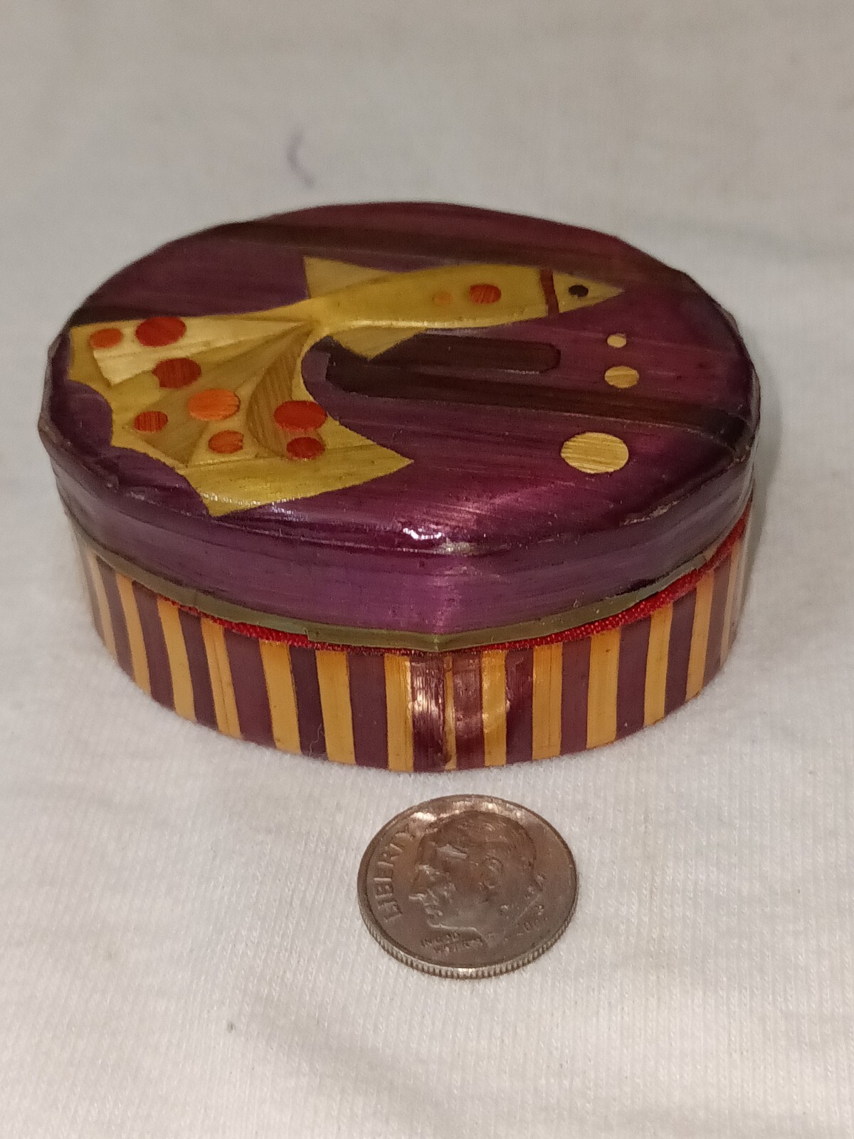 Fish Print Small Trinket Box