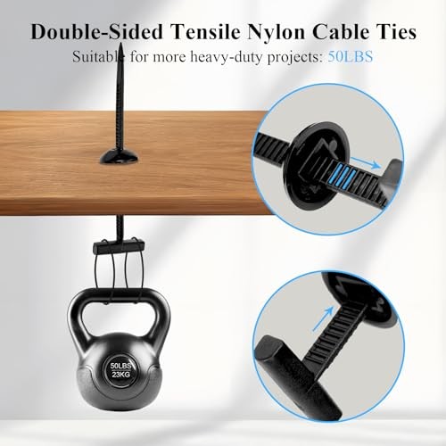 100PCS Upgraded Nylon Universal Cable Tie Buckle,Self-Locking 100pcs