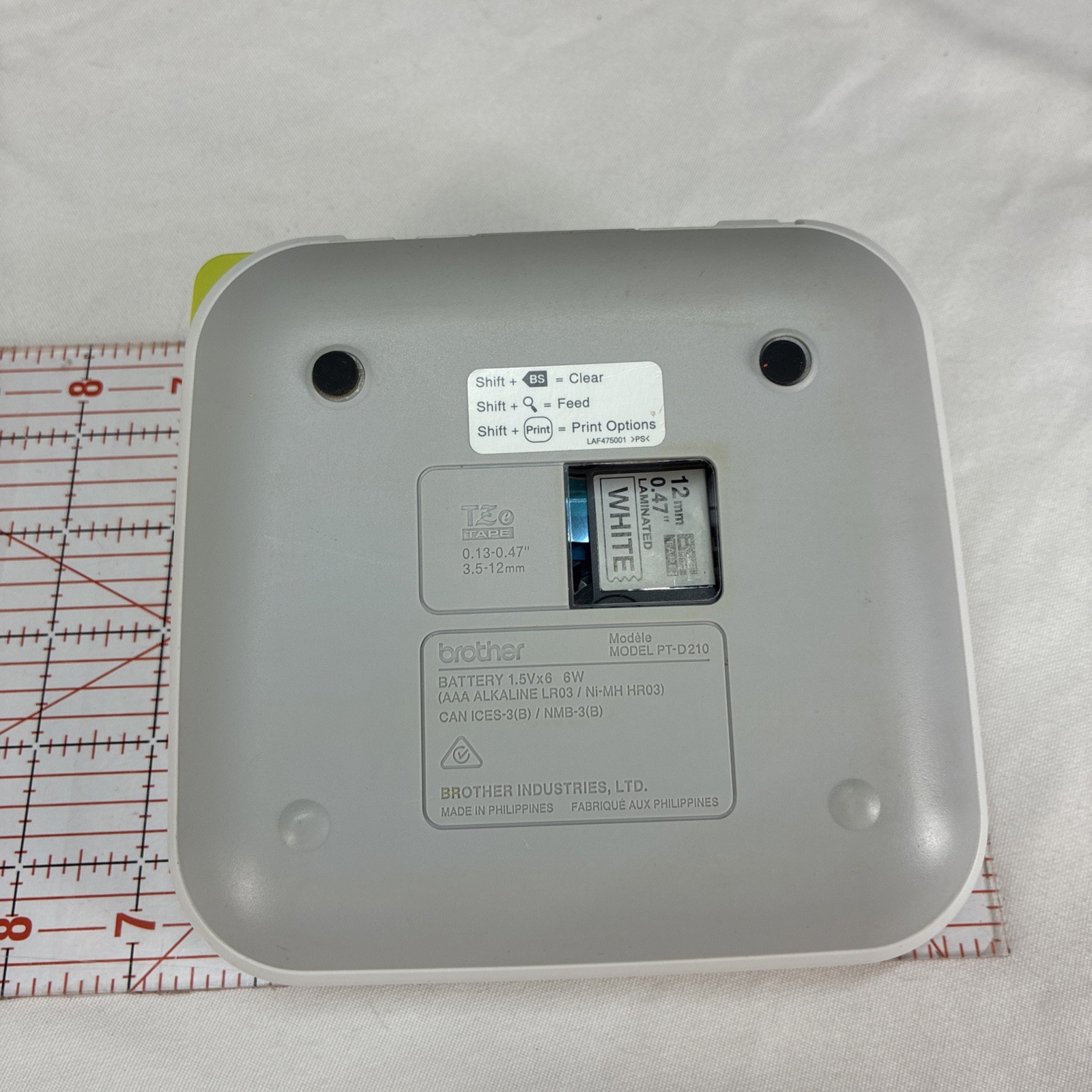 Brother P-Touch PT-D210 Handheld Label Maker Compact White - Tested & Working