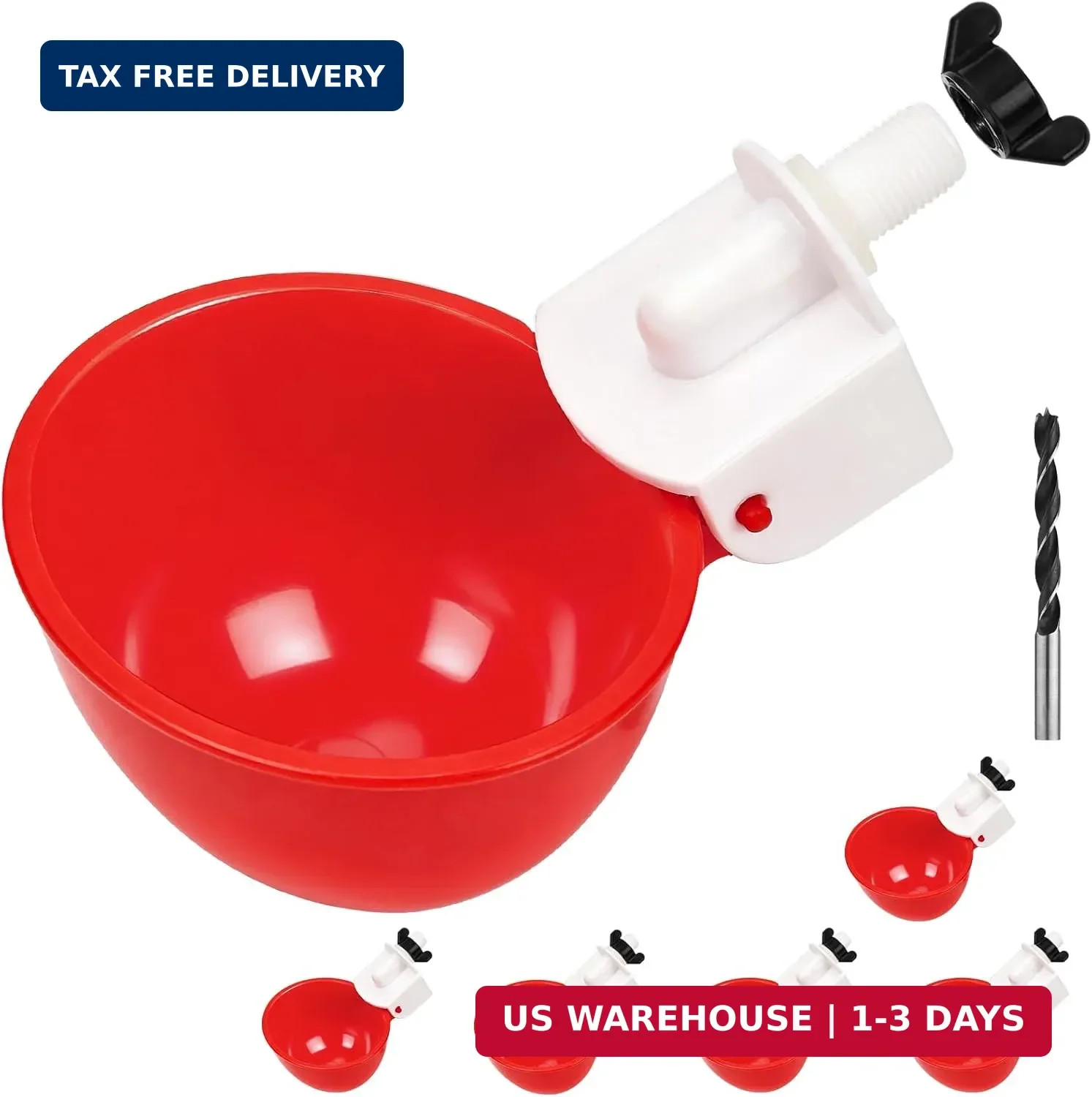 Automatic Chicken Waterer Cups, 6 Packs Large Chicken Water Feeder, Chicken Wate
