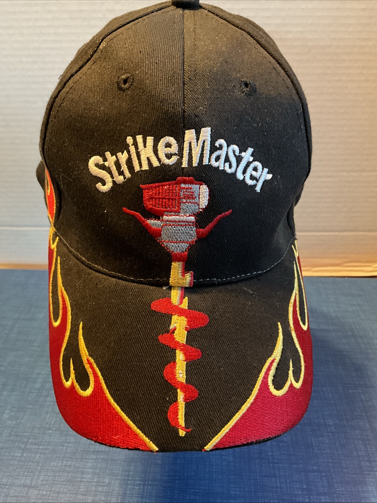 Strikemaster Fire in the Hole Billed Ice Fishing Flames StrapBack Hat Cap