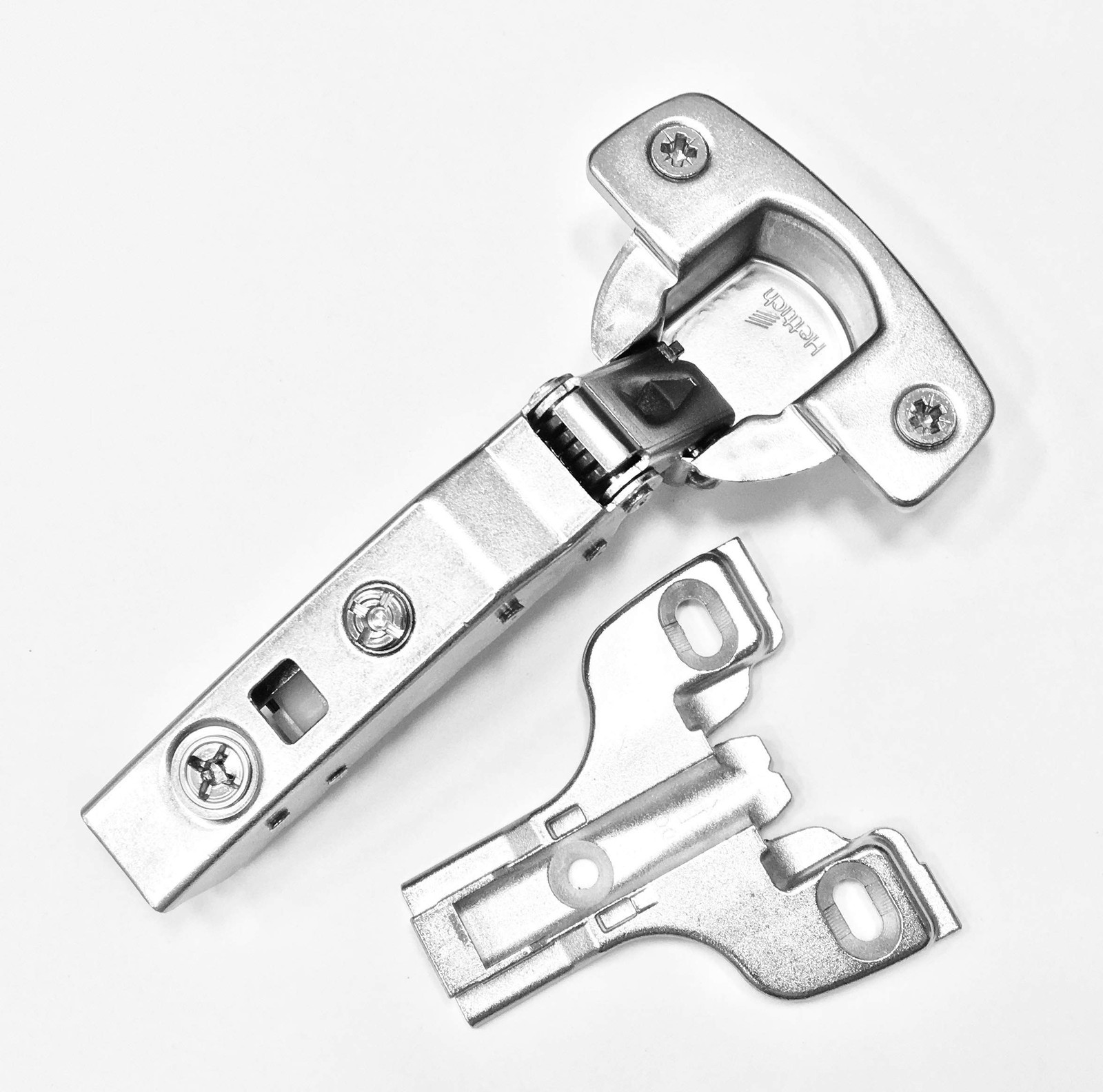 Hettich Euro 110 Soft Close Full Overlay Hinge & 0 mm Face Frame Plate Combo ...