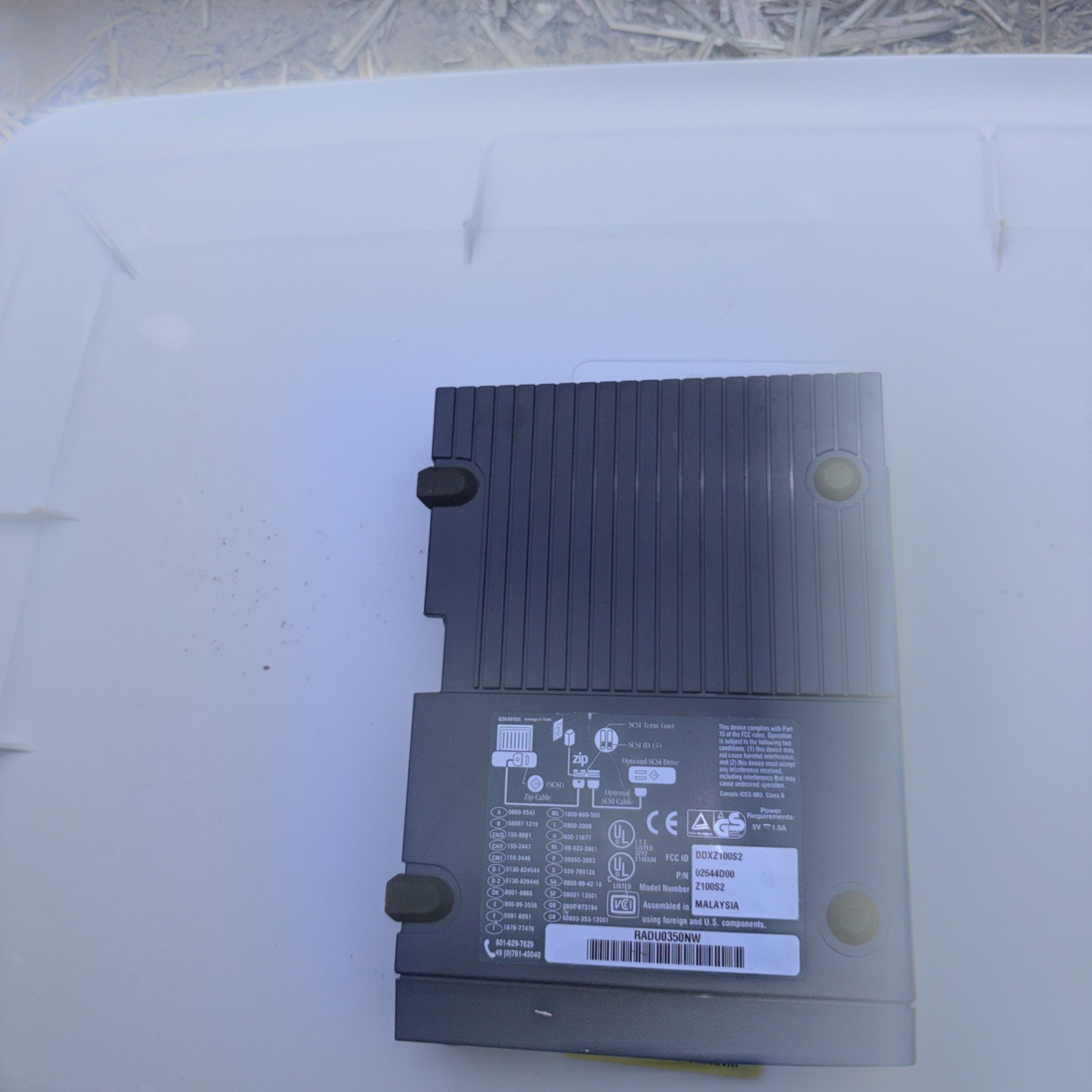Iomega Zip 100 Parallel Drive Z100P2 Not Tested