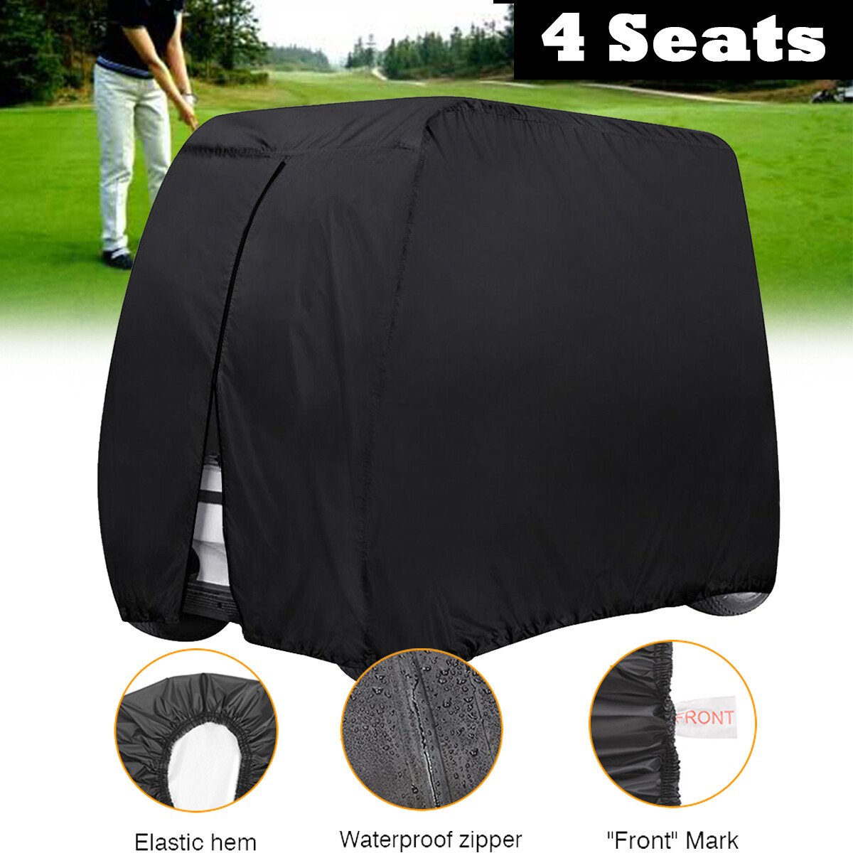 Heavy Duty Waterproof Golf Cart Cover 4 Passenger for EZ GO Club Car Yamaha