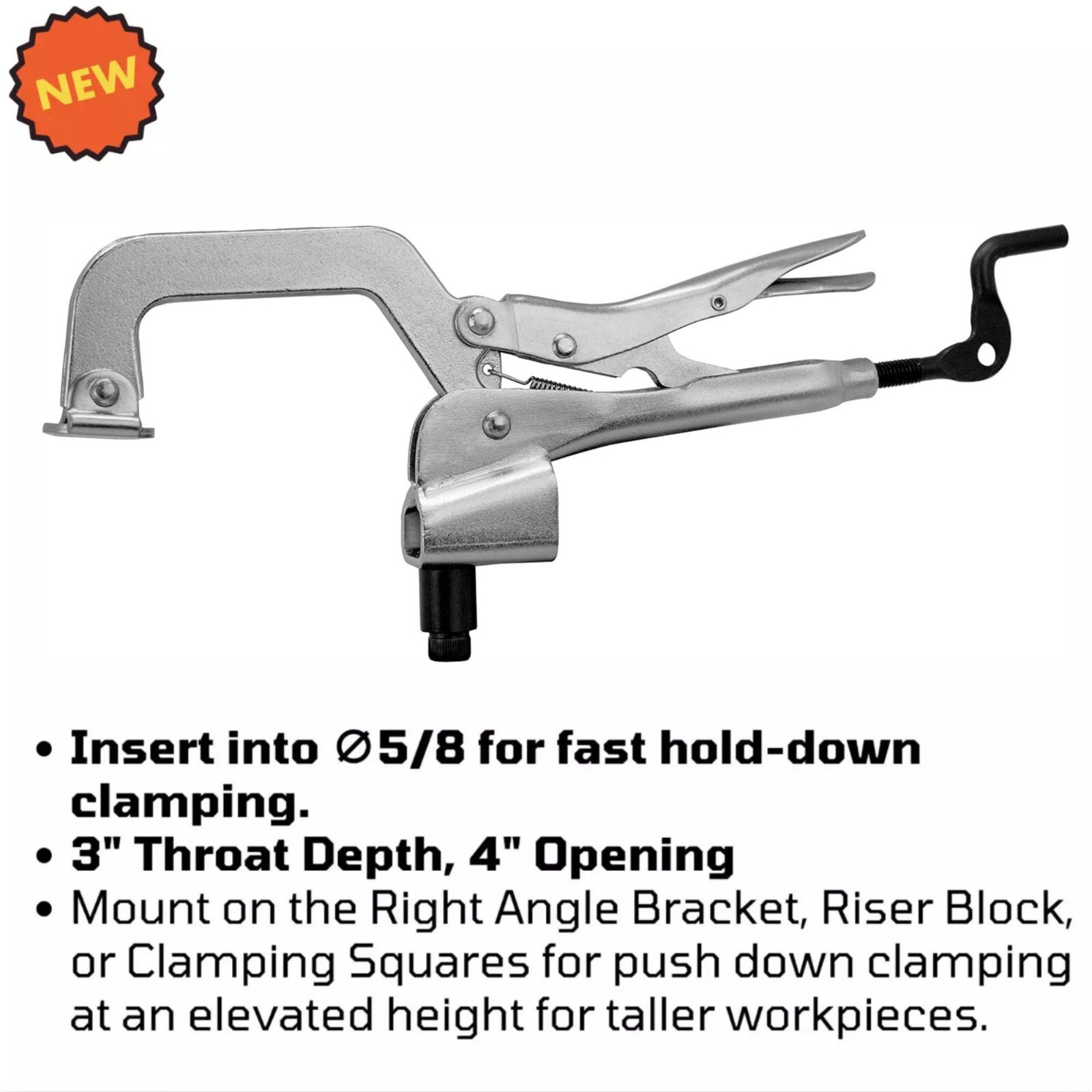 Workbench Surface Hold Down Clamp Plier for 5/8" Dog Hole Welding Fixture Table