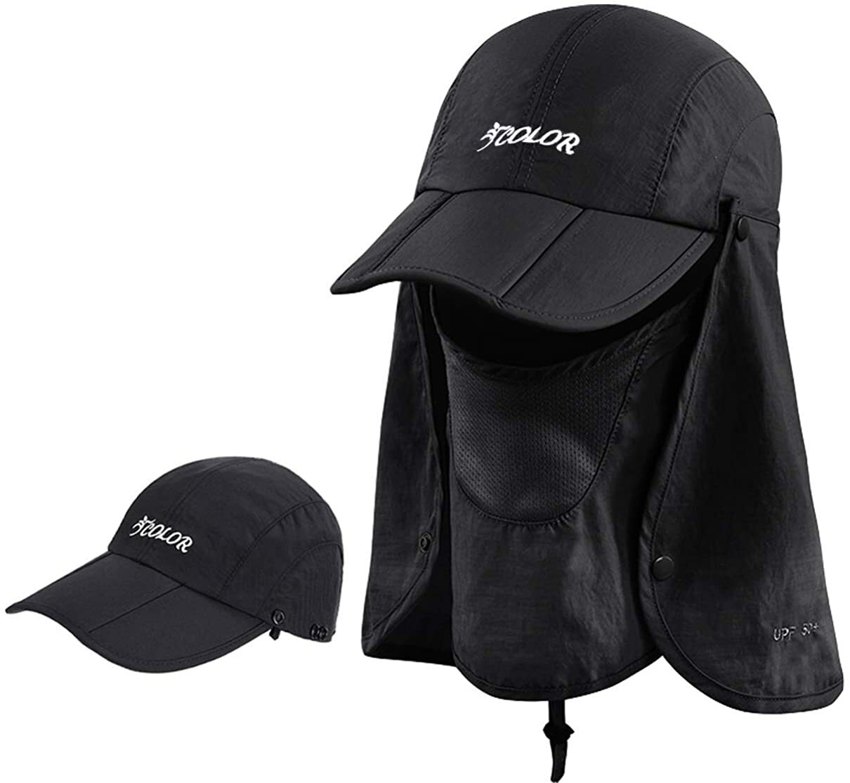 New icolor Sun Cap Fishing Hat, Sun Protection with UPF 50+ Neck & Face Cover