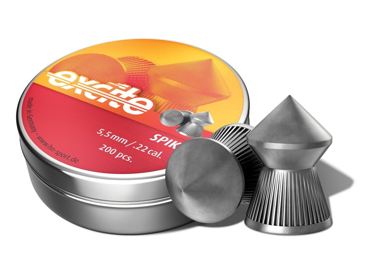 H&N Excite Spike Pointed Airgun Pellets .22 Caliber / 15.74 Grains (200 Count)