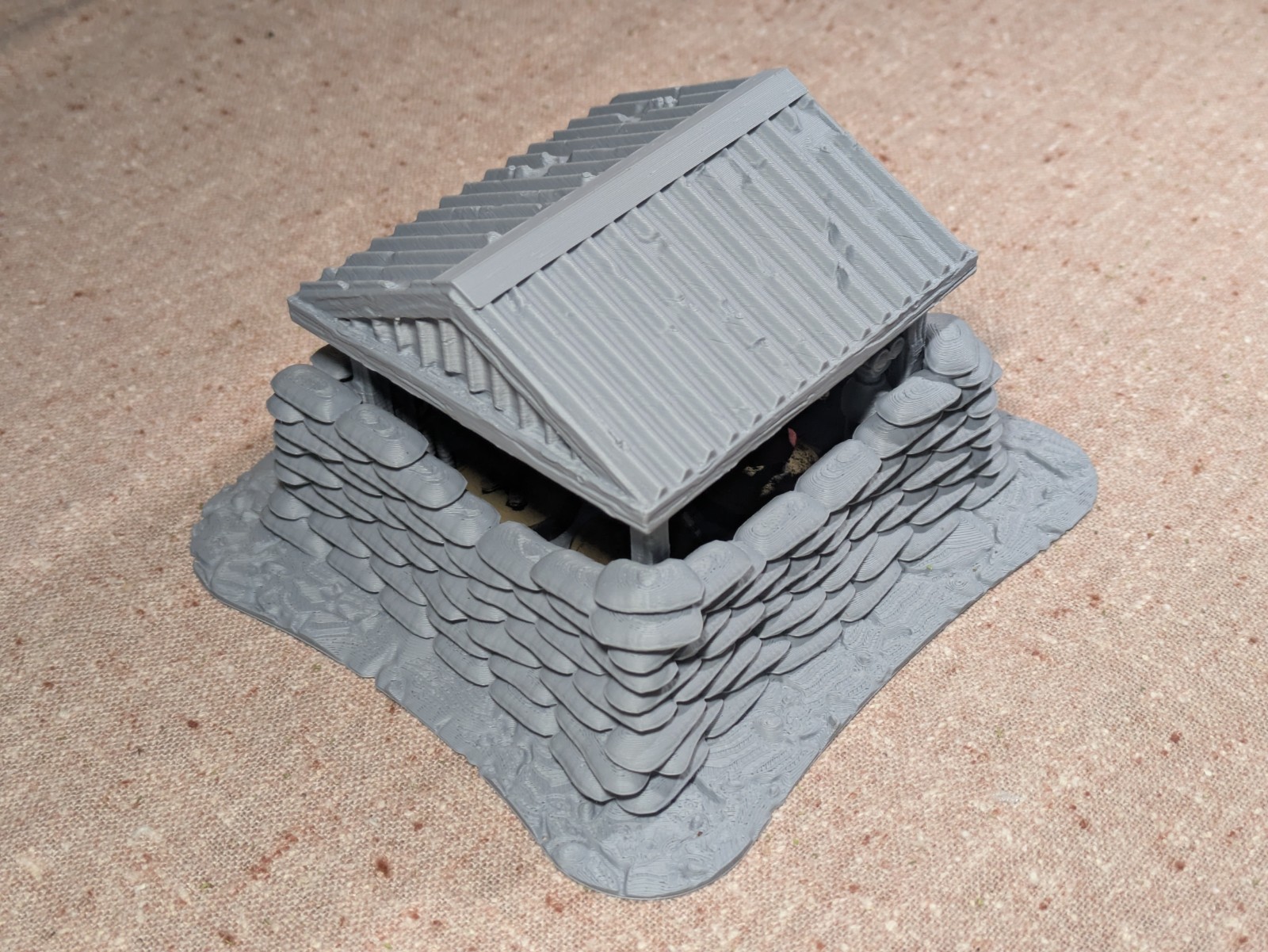 Sandbag Bunker 28mm Trench Crusade Warhammer 40K Terrain Kit 3D Printed