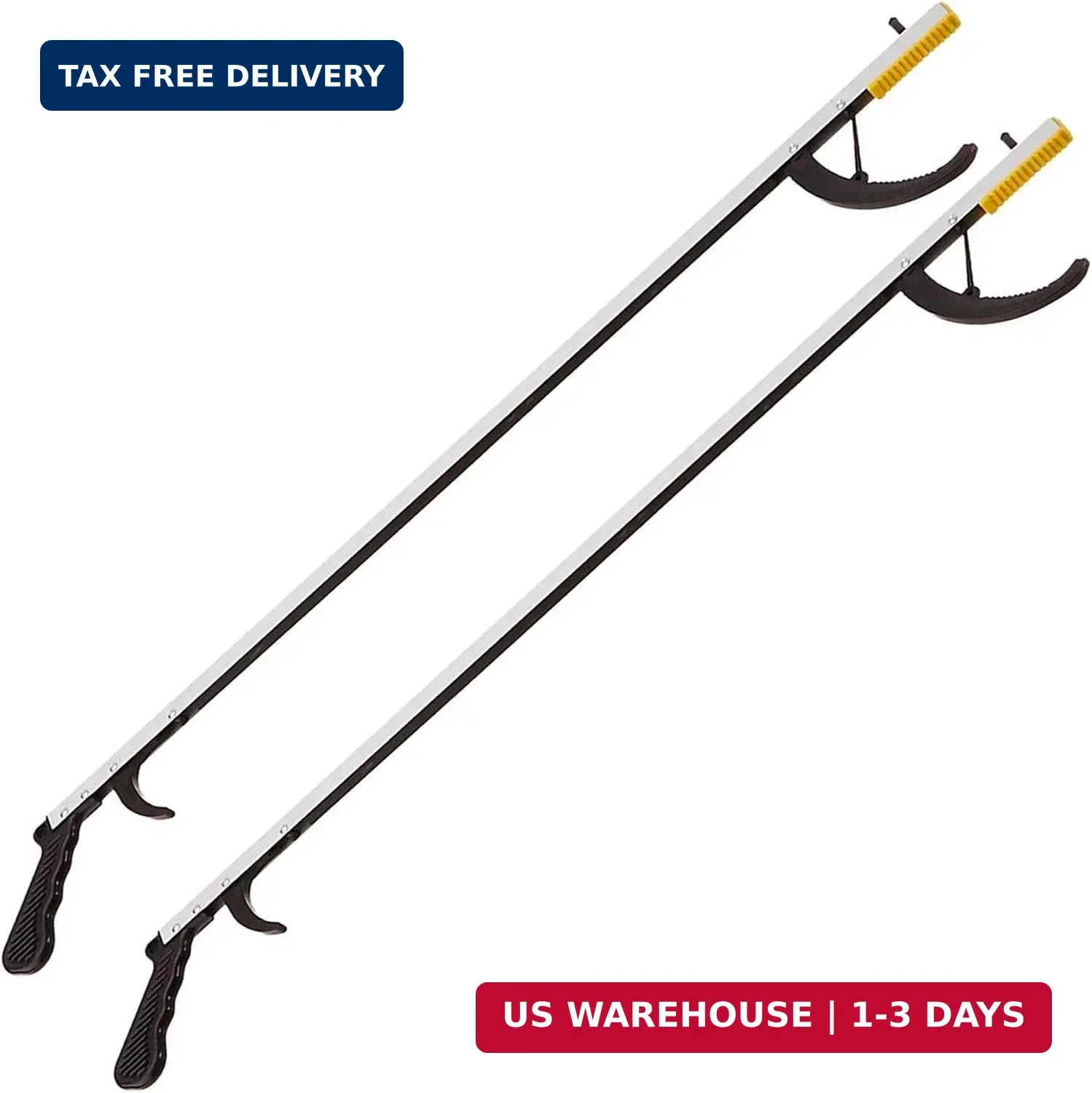 DMI 2 Pack, 32 Inch Reacher Grabber PickupTool for Seniors, Disabled or After Su