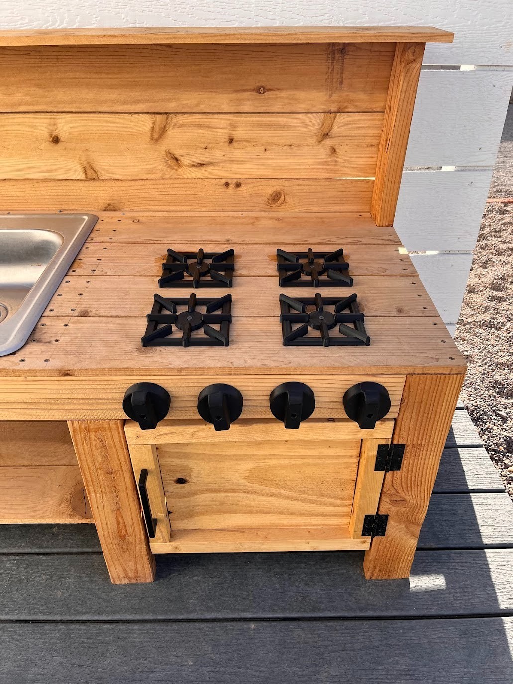 Mud Kitchen Accessories Set – Stove Burner & Knobs for Kids Outdoor Play Kitchen