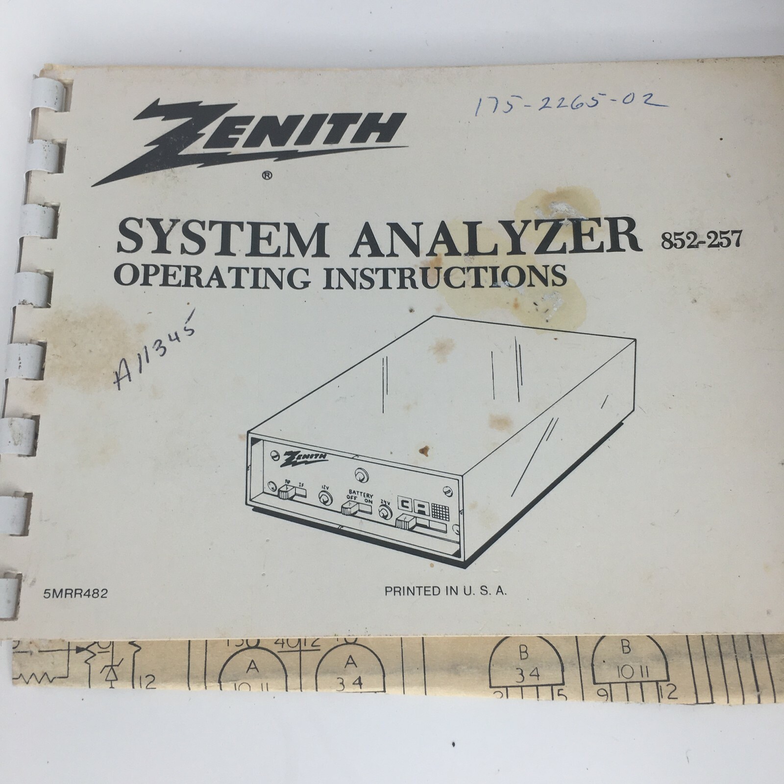 Zenith System Analyzer With Extra Pieces Instructions Vtg Preowned Untested