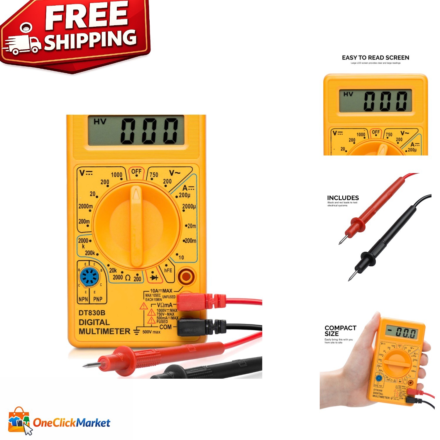 Digital Voltmeter with Overload Protection for Accurate Testing Needs