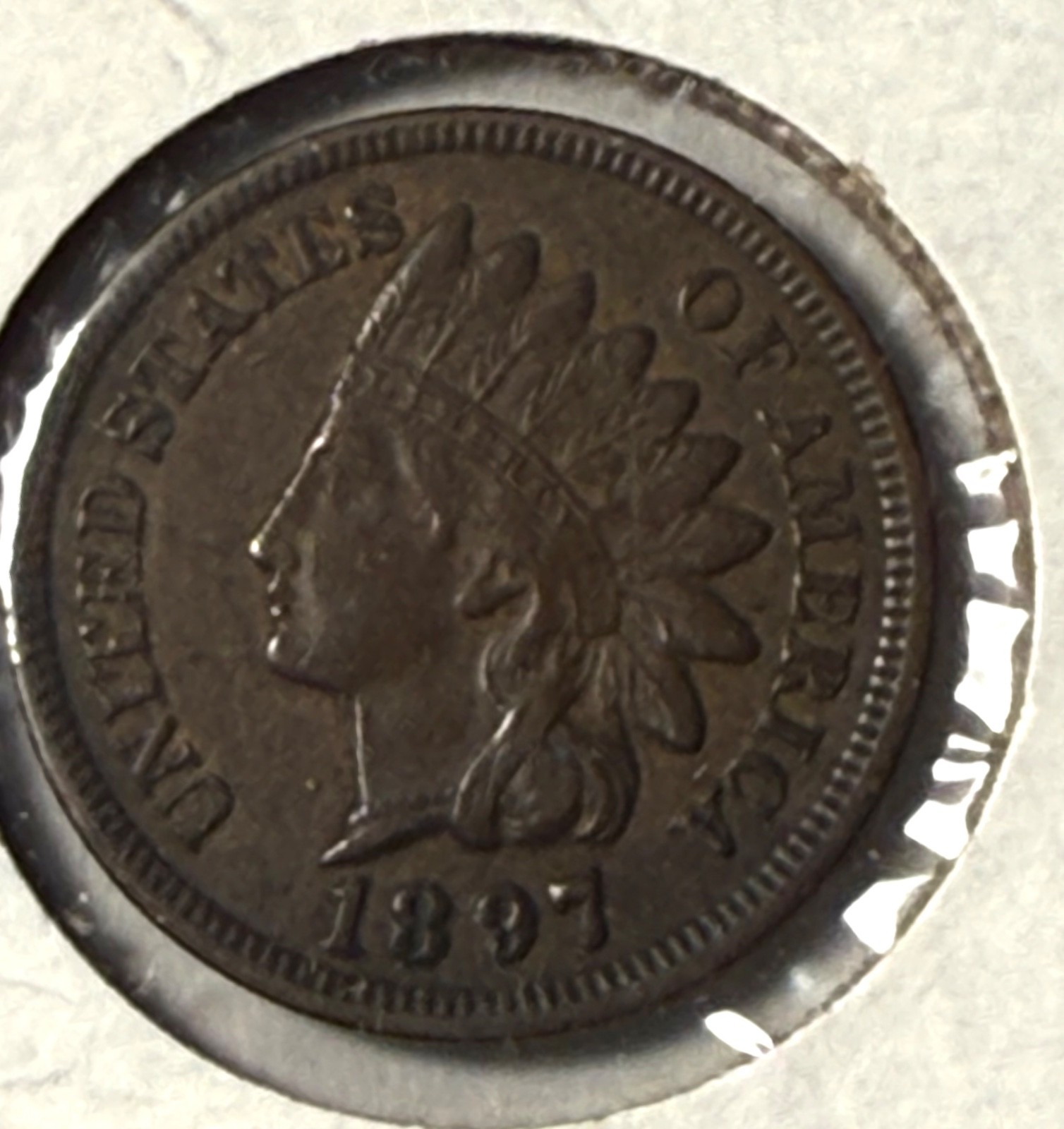 1897 indian head cent- excellent condition