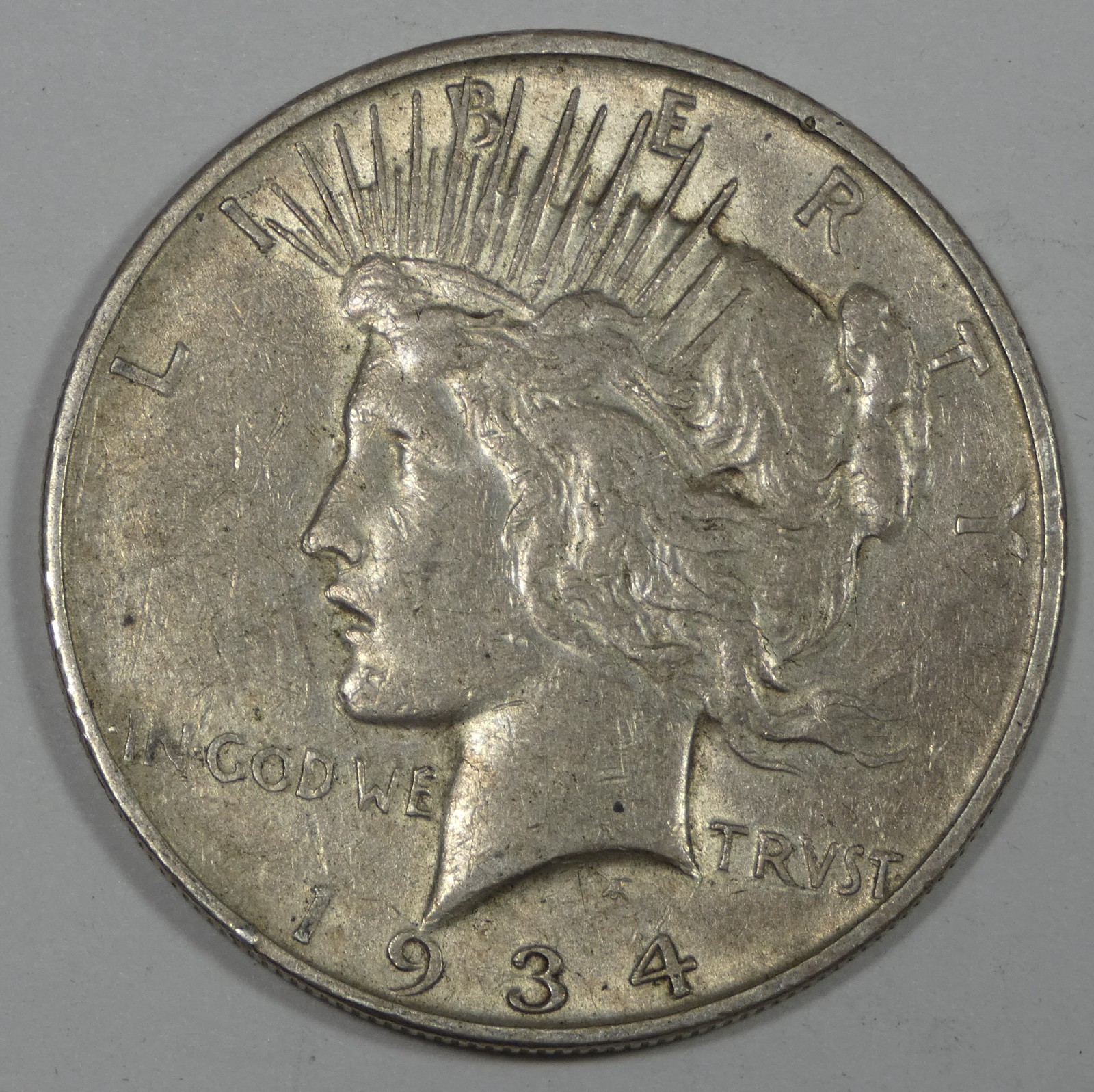 1934-D Peace Dollar VERY FINE Silver Dollar