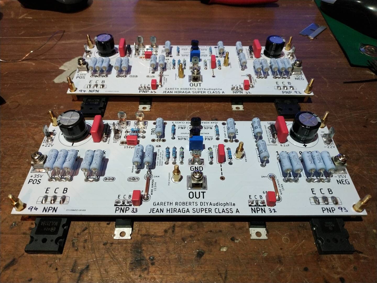 Jean Hiraga Super Class A Amplifier PCB Set Premium Custom DIY 2x Blank PCBs
