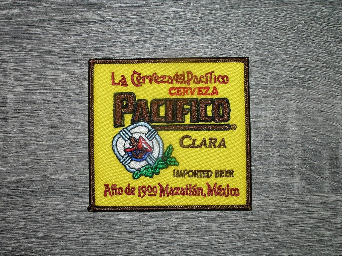 Pacifico Clara Beer Cerveza Embroidered Iron On Patch  3.25" x 3.25"