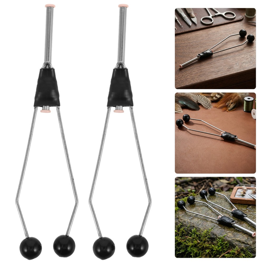 2Pcs Fly Tying Bobbin Ceramic Insert Thread Holder Durable Stainless Steel Kit