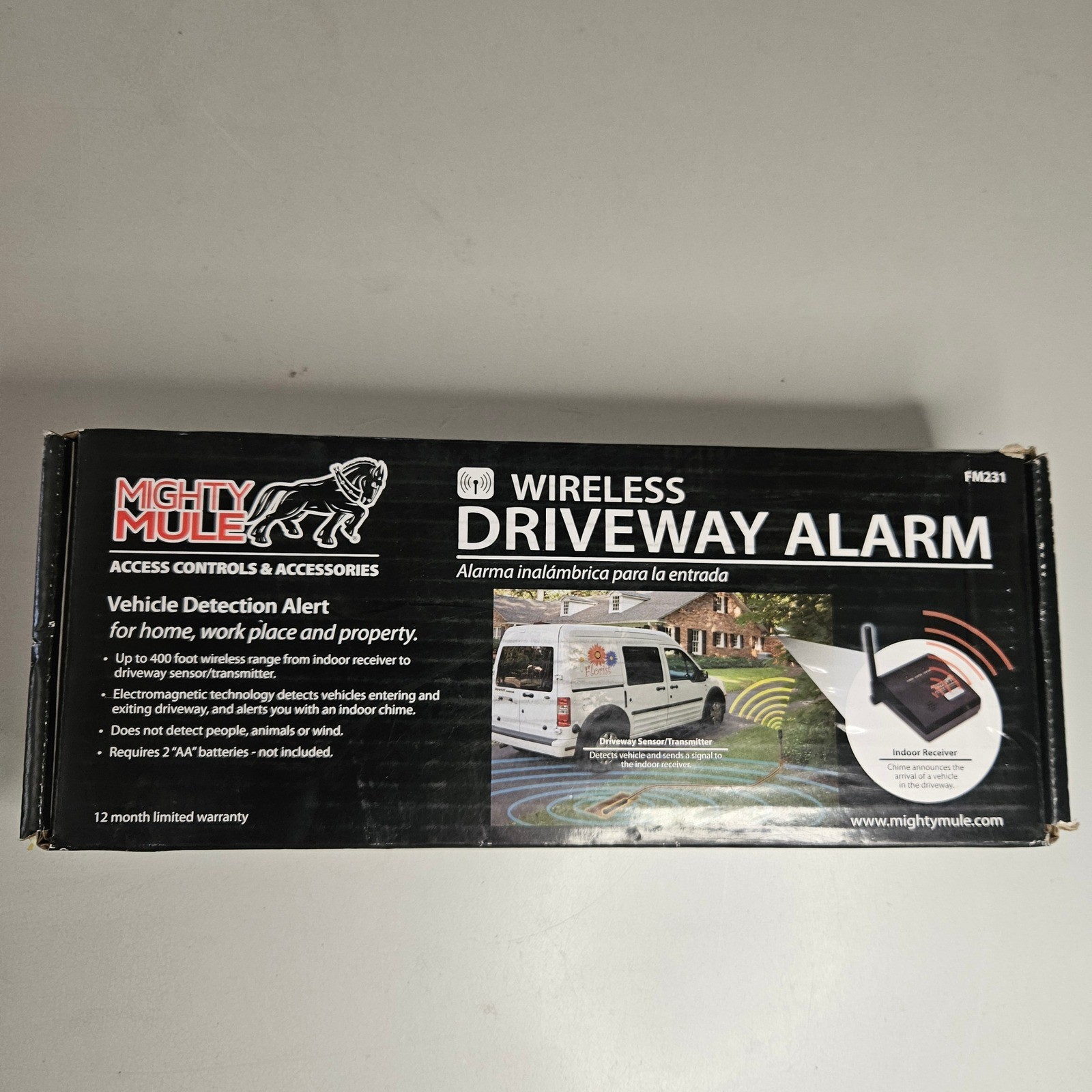 Mighty Mule FM231 Wireless Driveway Alarm Vehicle Detection Alert System 400ft