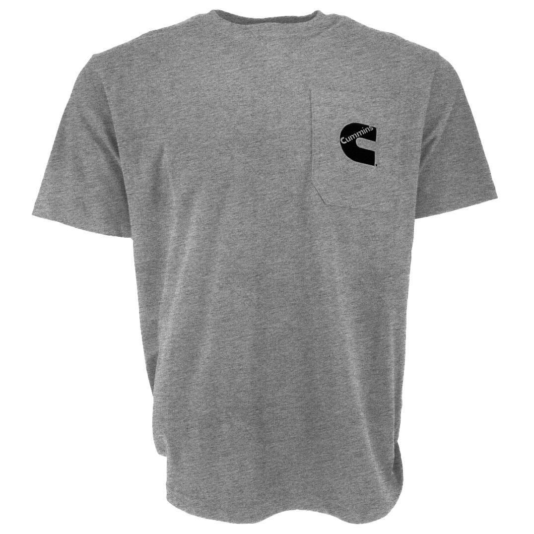 Cummins CMN4753 Mens Ss Pocket T Shirt Gray Medium