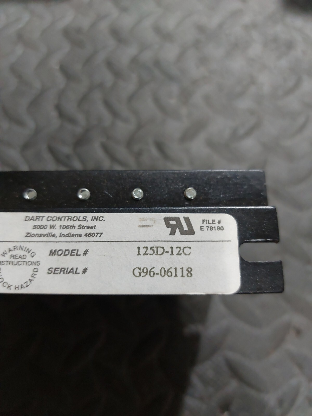 Dart Controls 125D-12C. Speed Controller. Used. Tested. As Pictured.