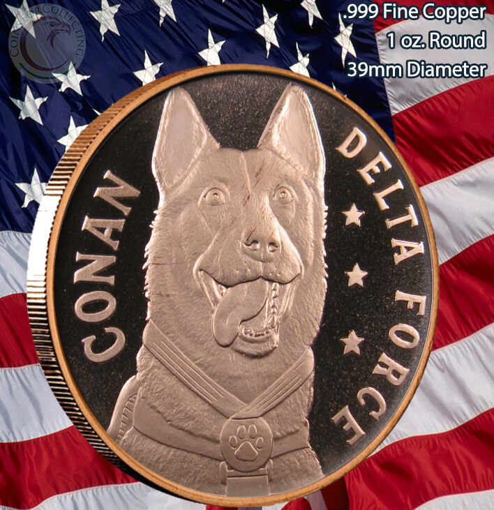 "Trump - Conan the Hero Dog" 1 oz .999 Copper Round #13 in the Trump Series