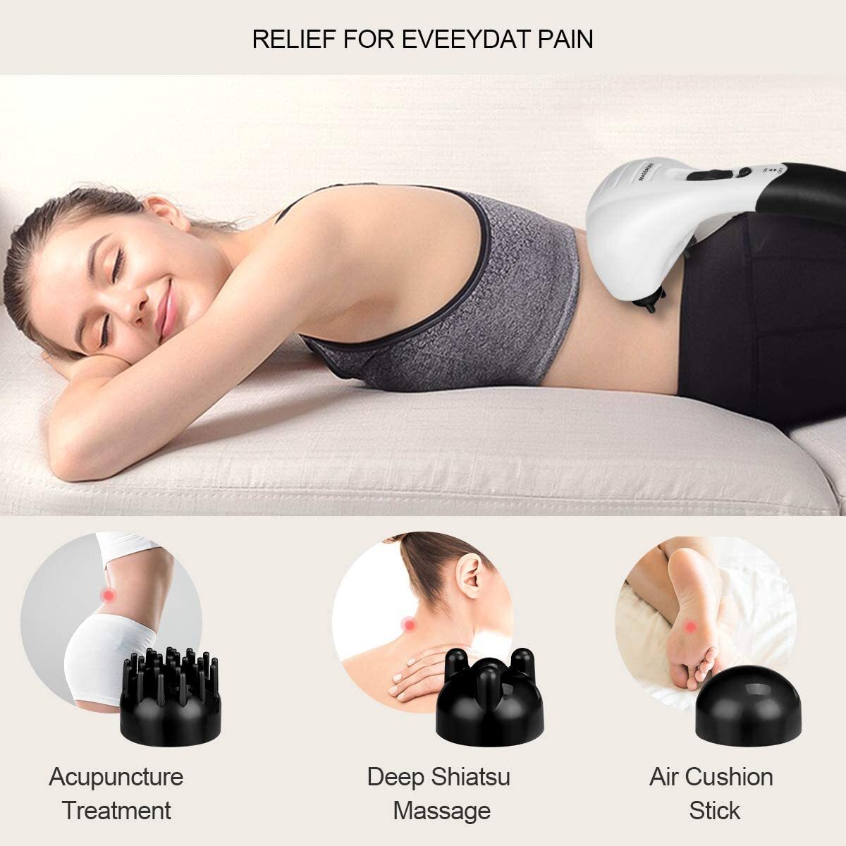 Handheld Back Massager Double Head Electric Full Body Massager Massage Hammer