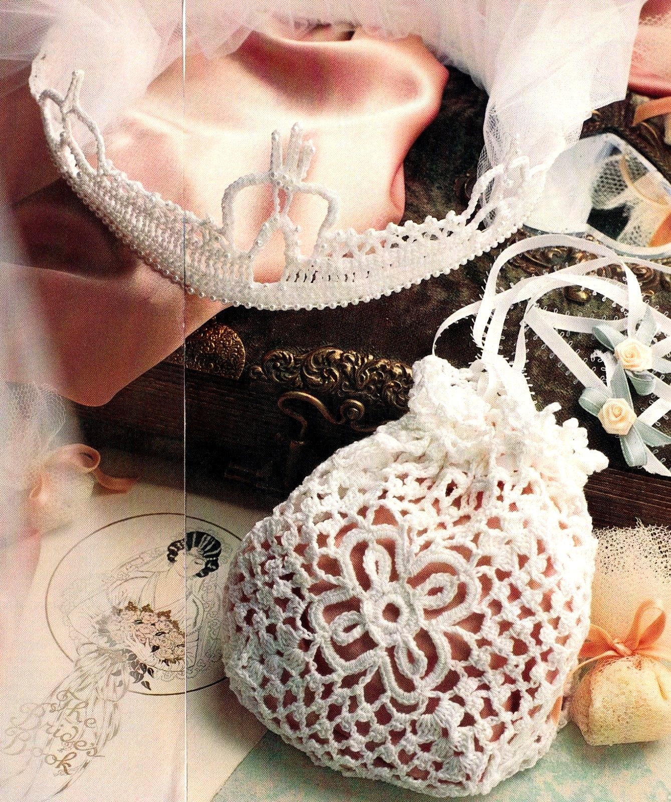 LOVELY Bridal Purse & Crown/Apparel/Crochet Pattern INSTRUCTIONS ONLY