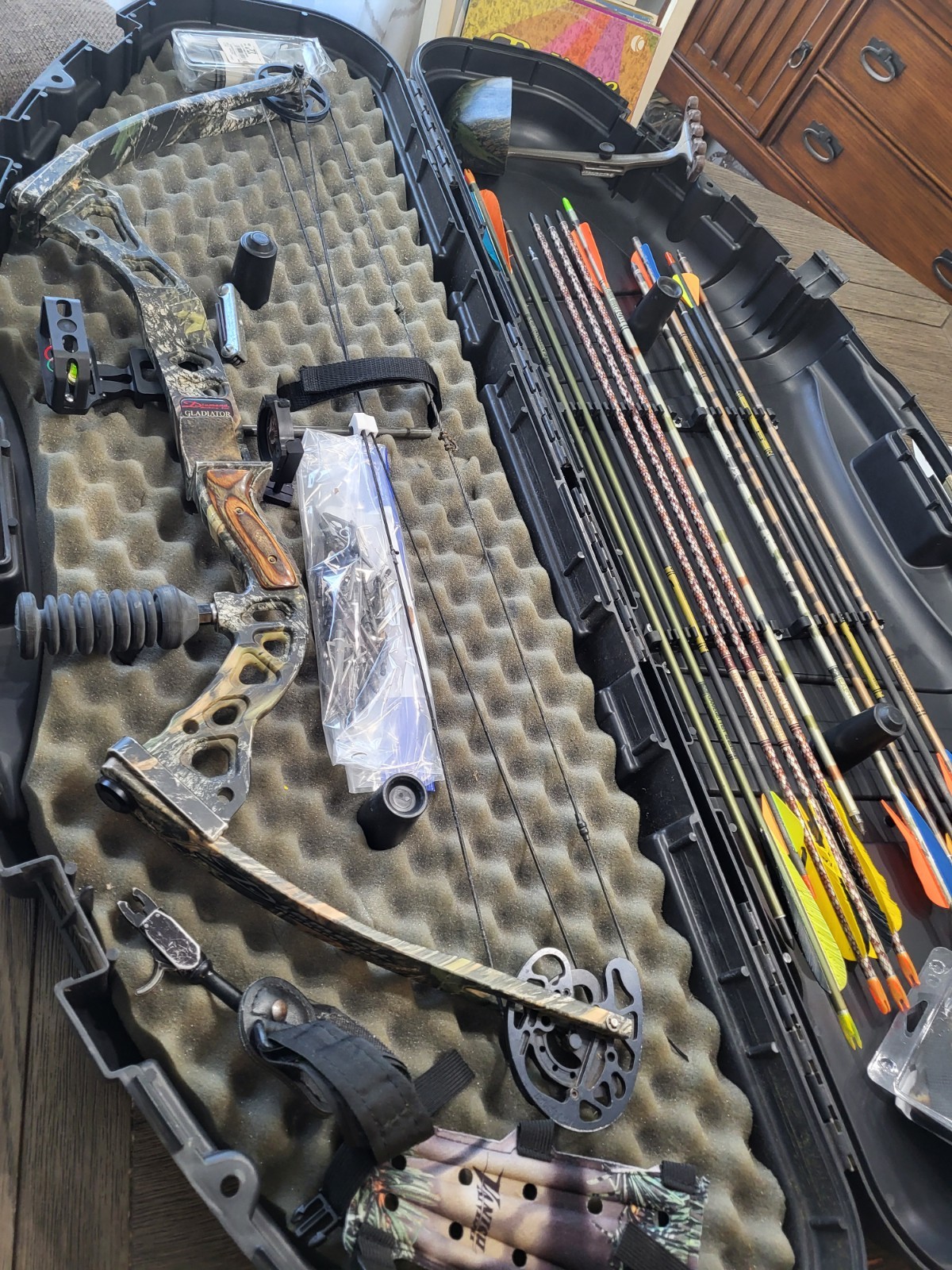 Diamond Archery Pro Compound Bow - With Case, Arrows, Tips, Everything +50-80 Dr