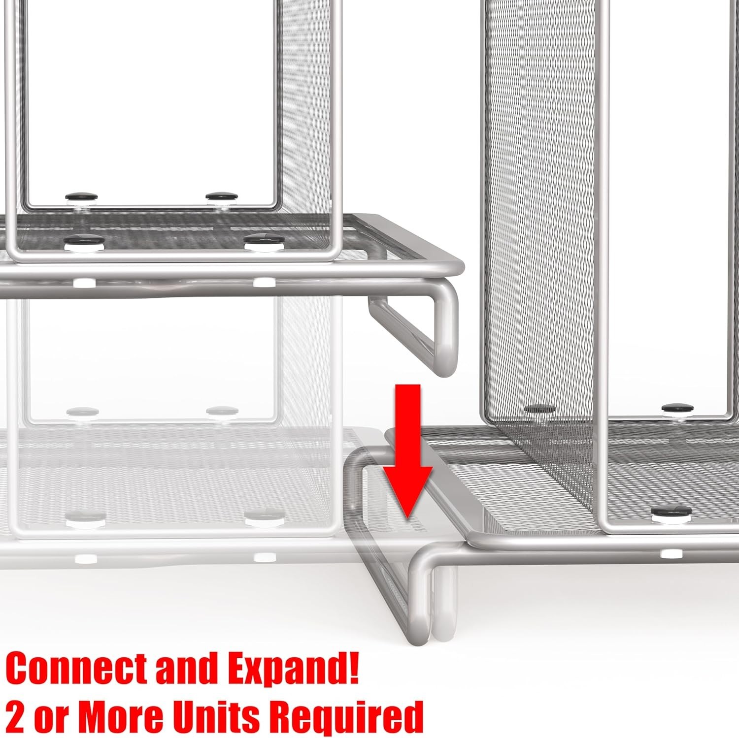 Expandable 5-Section Silver Metal File Sorter for Elegant Workspace Organization
