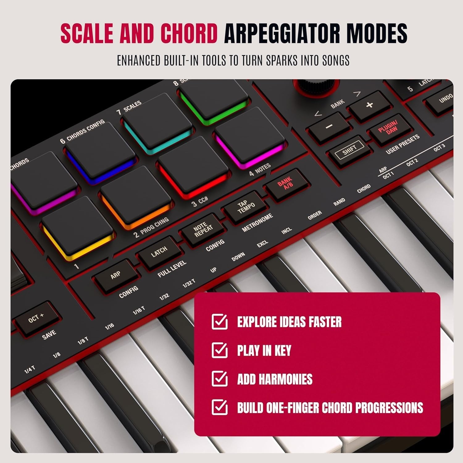MPK Mini IV USB-C MIDI Keyboard Controller for Beginners and Producers - MPC ...
