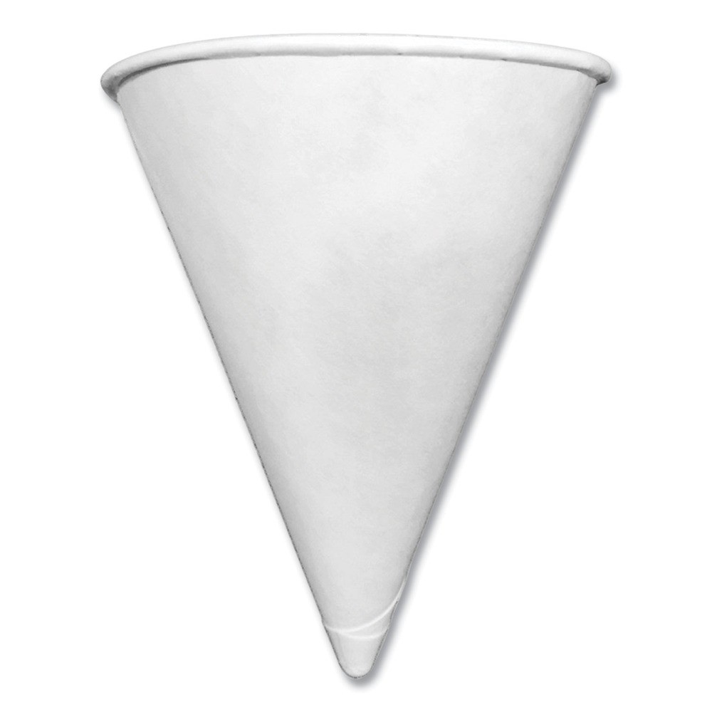 Coffee Pro CPCONE4 4 oz. Paper Cone Cups - White (5000/CT) New
