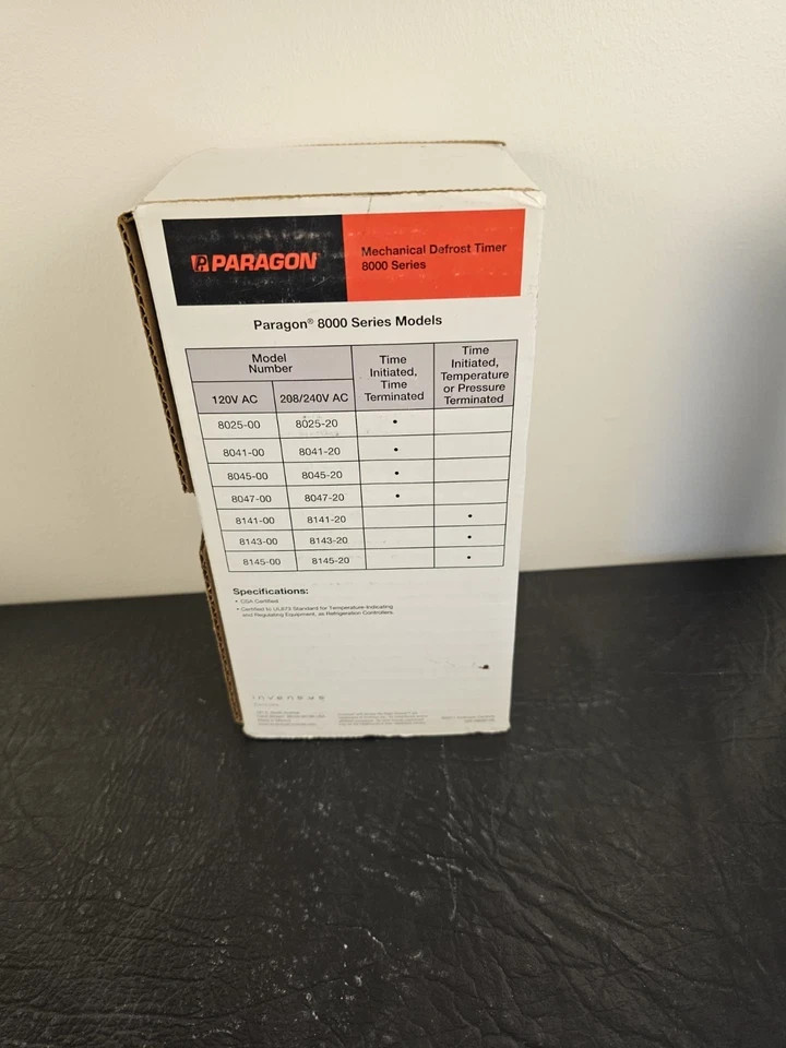 Paragon Mechanical Defrost Timer 8000 Series