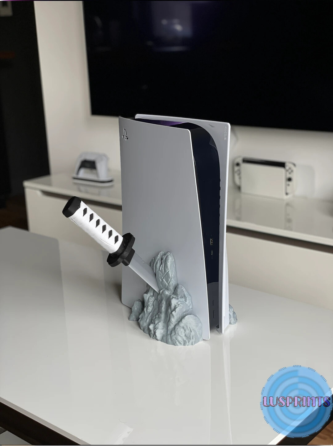PlayStation 5 Katana Dock, 3D Printed PS5 Stand, PS5 Katana Display