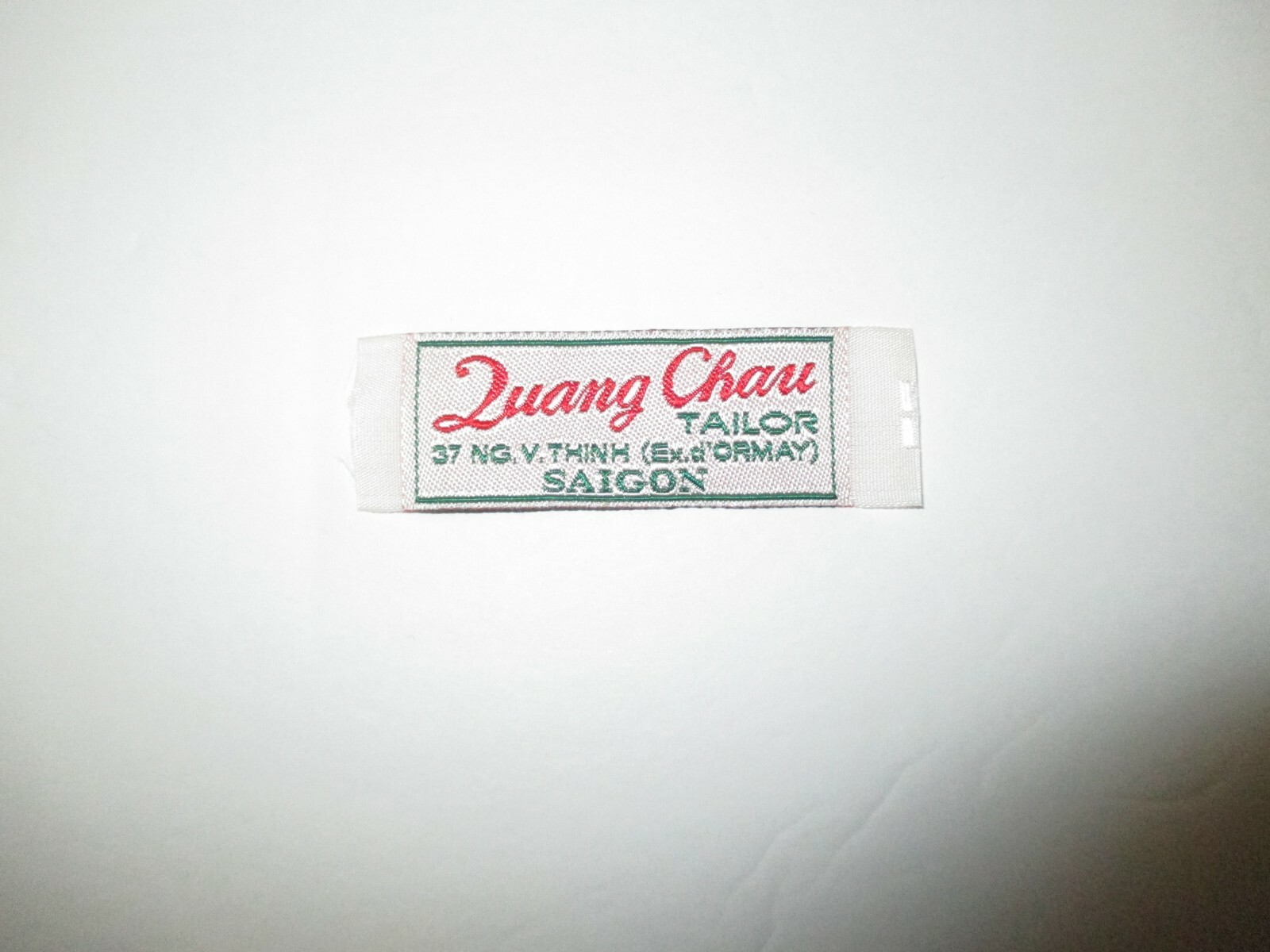 a0112 RVN US Vietnamese Vietnam Tailors label IR39A
