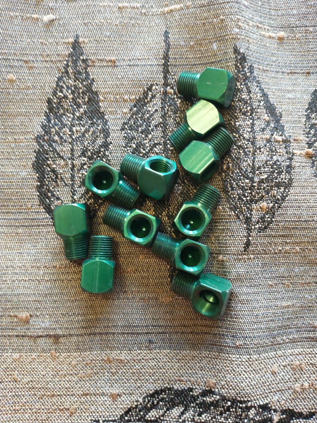 2 Dark Forest Green Aluminum 1/8th NPT Paintball Air Line 90 Degree Elbows