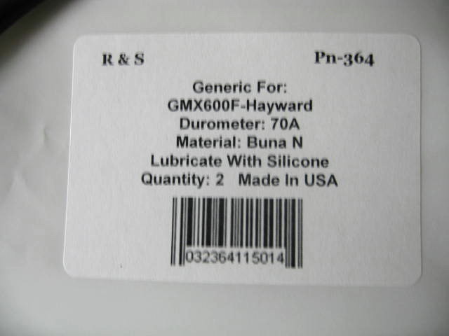 2 O-rings Hayward GMX600F Valve O-Ring R&S #364 ,O-263,Max Flo II & S144T Pro
