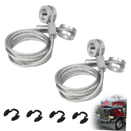 2-Pack Hood Strut Control Cable for HLK2047 - Precise Fit Hood Release Latch