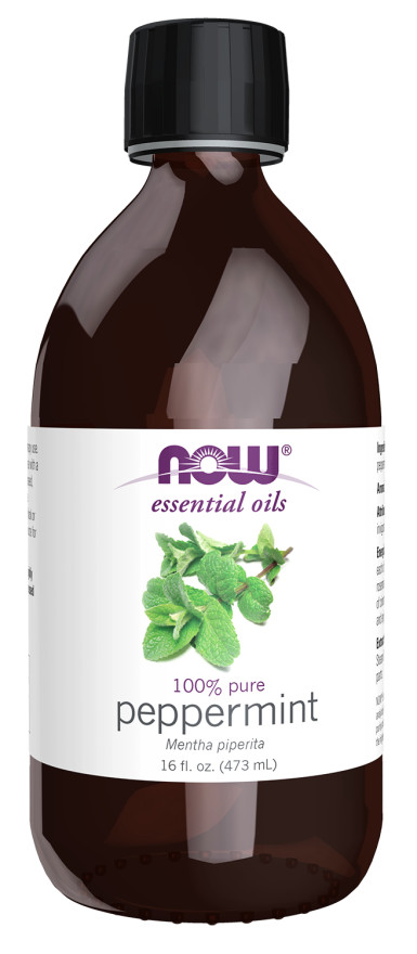 NOW Foods 100% Pure Essential Peppermint Oil 16 oz Repel Mice Mouse Mold 10/28EX
