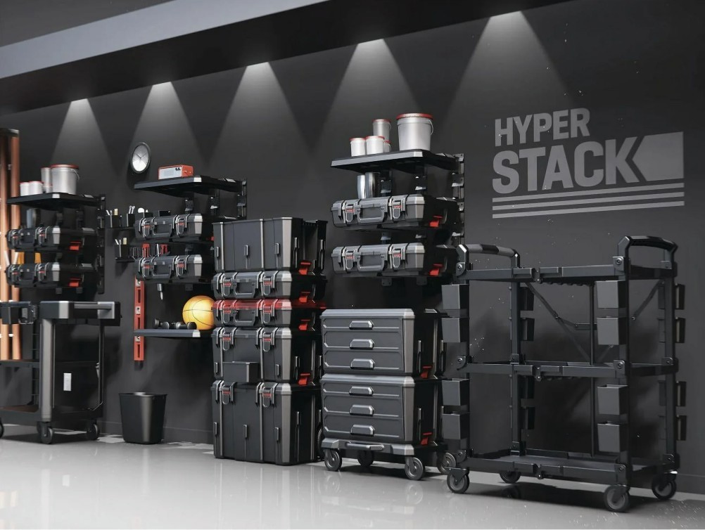 Hyper Tough Hyper Stack Tool Storage Box 3 Drawer Organizer