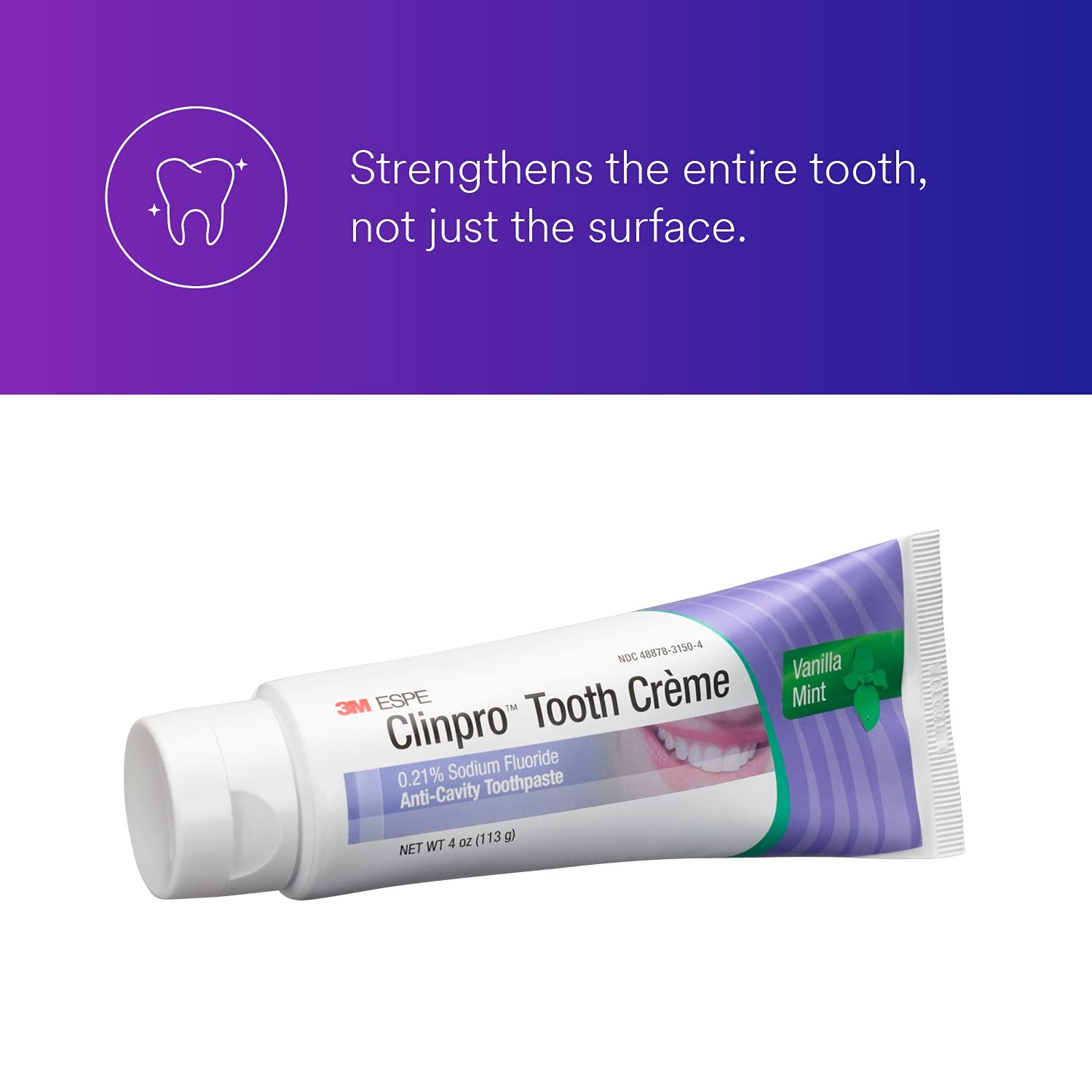 3M Clinpro Tooth Creme 0.21% Sodium Fluoride Anti Cavity 4 Ounce (Pack of 1)