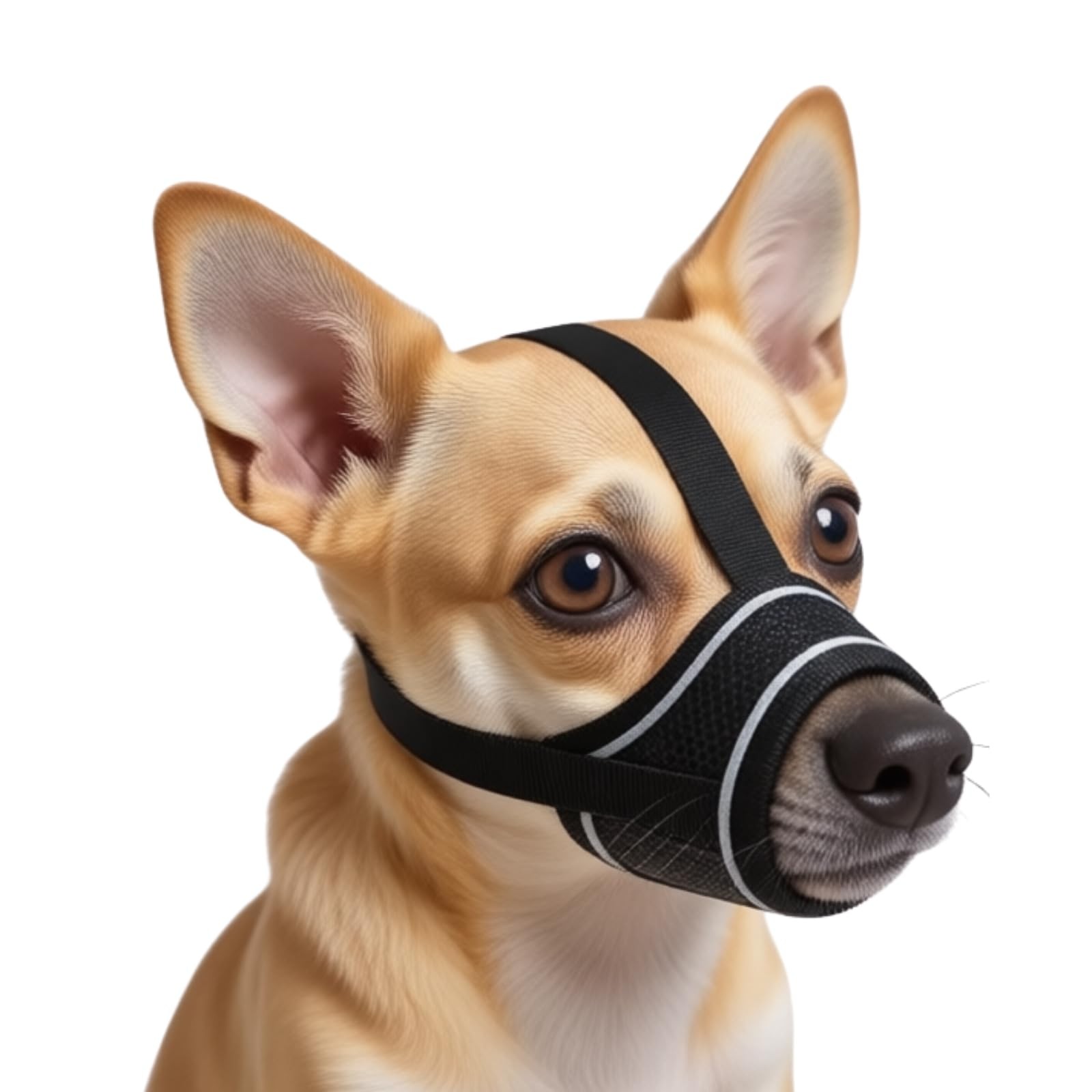 Woofoow Mesh Breathable Dog Muzzle for Small Dogs & Medium Medium, Black