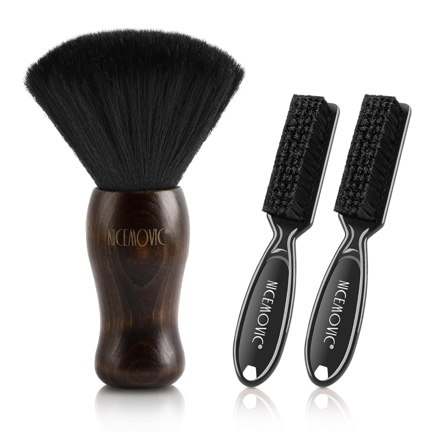 3 in 1 Barber Neck Duster Brush Set, Professional Barber Accessories Cleaning Su