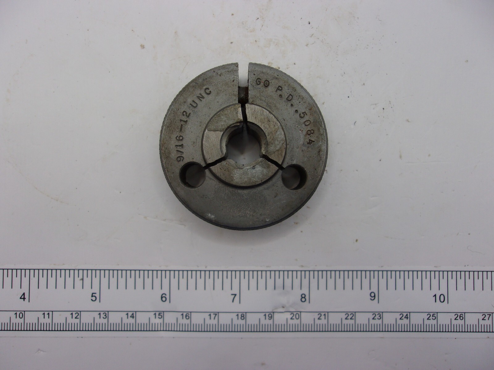 S.G. CO., 9/16-12 UNC, THREAD RING GAGE, GO P.D. .5084, 1501A