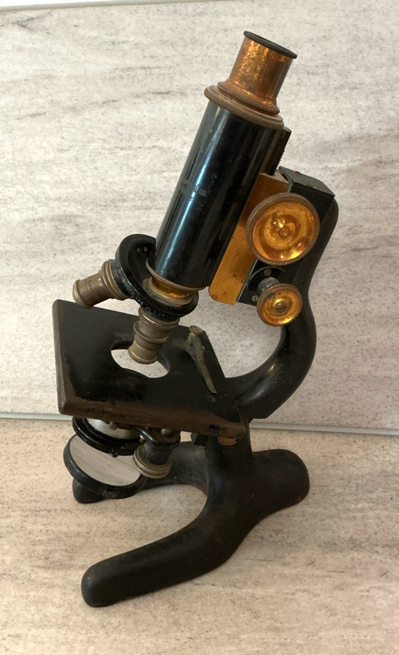 Antique Brass BAUSCH & LOMB MICROSCOPE